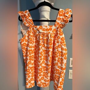 Floral Orange Women's Top